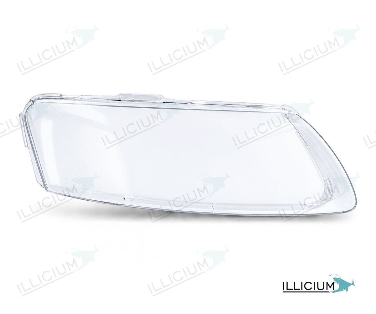 Audi A6 C6 – Streuscheiben rechts in Fahrtrichtung, Produktillustration mit ILLICIUM-Logo