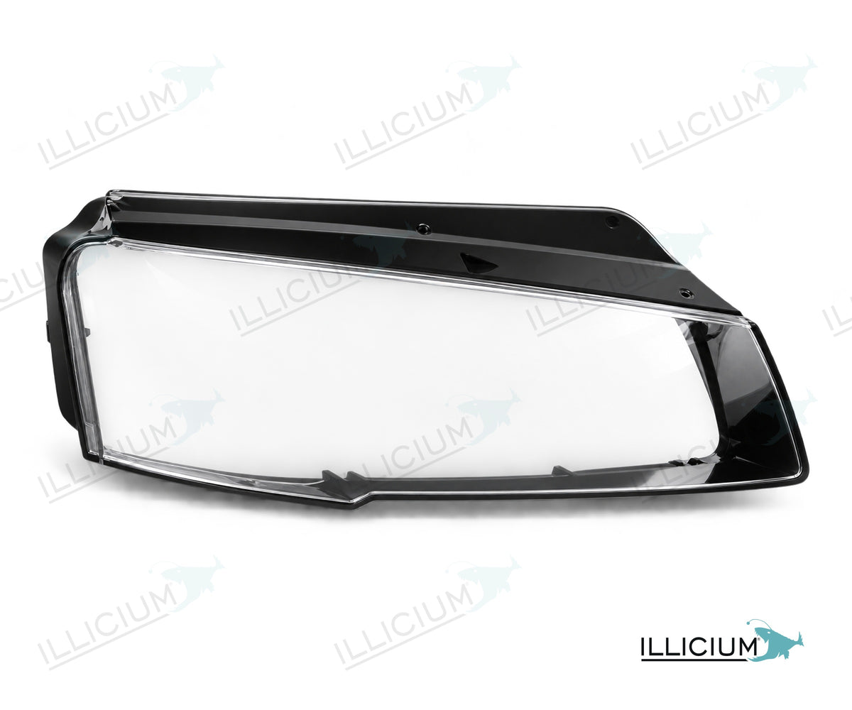 Audi A8 D4 Facelift – Streuscheiben rechts in Fahrtrichtung, Produktillustration mit ILLICIUM-Logo