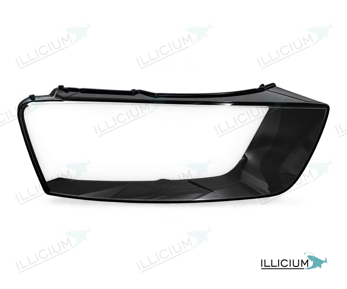 Audi Q3-8U Facelift – Streuscheiben rechts in Fahrtrichtung, Produktillustration mit ILLICIUM-Logo