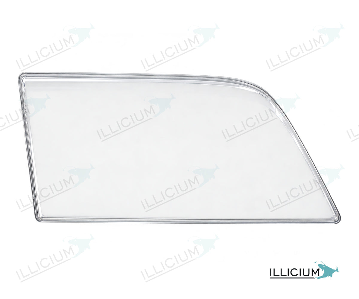 C-Klasse W202 · Clear-Aftermarket LENH-BZ071 – Scheinwerferglas rechts in Fahrtrichtung, Produktillustration mit ILLICIUM-Logo