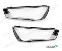 Audi A1/S1 8X Facelift – Streuscheiben als Paar, links und rechts in Fahrtrichtung, Produktillustration mit ILLICIUM-Logo