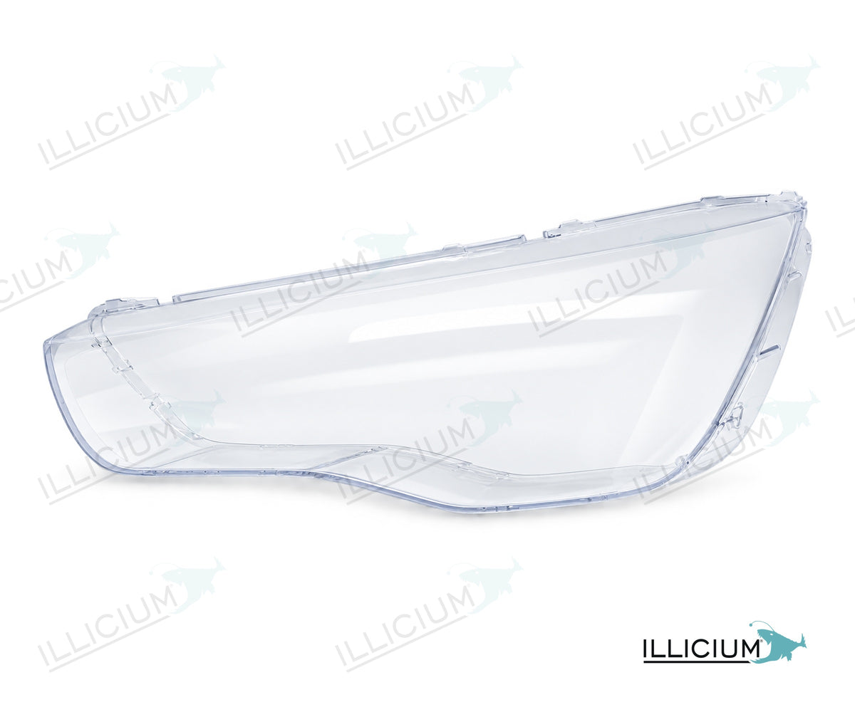 Audi A1 8X Vorfacelift – Streuscheibe links in Fahrtrichtung, Produktillustration mit ILLICIUM-Logo