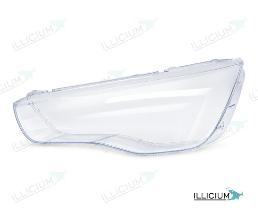 Audi A1 8X Vorfacelift – Streuscheibe links in Fahrtrichtung, Produktillustration mit ILLICIUM-Logo