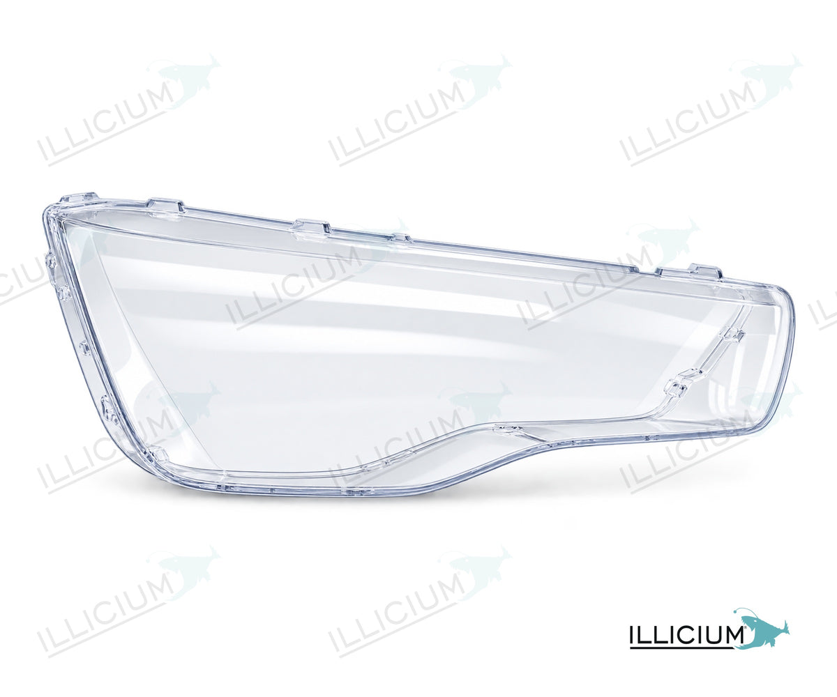 Audi A1 8X Vorfacelift – Streuscheibe rechts in Fahrtrichtung, Produktillustration mit ILLICIUM-Logo