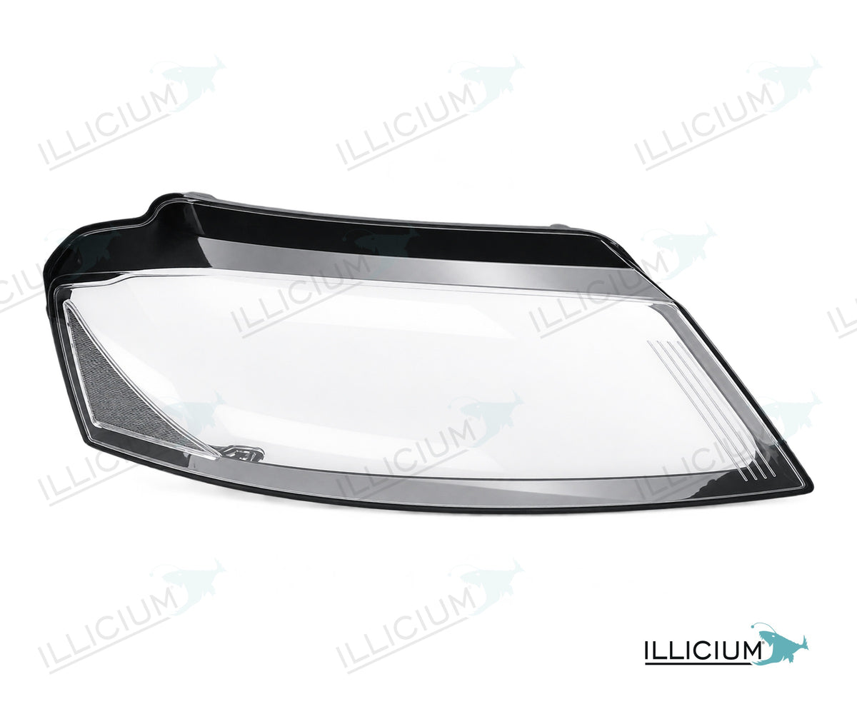 Audi A3 8P Facelift – Streuscheiben rechts in Fahrtrichtung, Produktillustration mit ILLICIUM-Logo