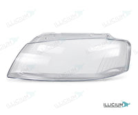 Audi A3 8P Vorfacelift – Streuscheiben links in Fahrtrichtung, Produktillustration mit ILLICIUM-Logo