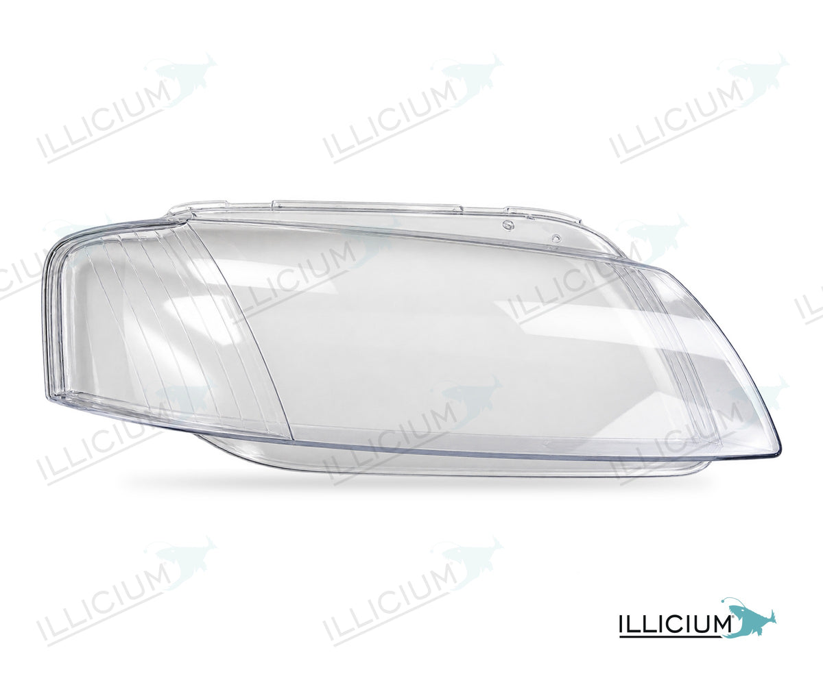 Audi A3 8P Vorfacelift – Streuscheiben rechts in Fahrtrichtung, Produktillustration mit ILLICIUM-Logo