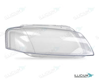 Audi A3 8P Vorfacelift – Streuscheiben rechts in Fahrtrichtung, Produktillustration mit ILLICIUM-Logo