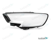 Audi A3 8V Facelift – Streuscheiben links in Fahrtrichtung, Produktillustration mit ILLICIUM-Logo