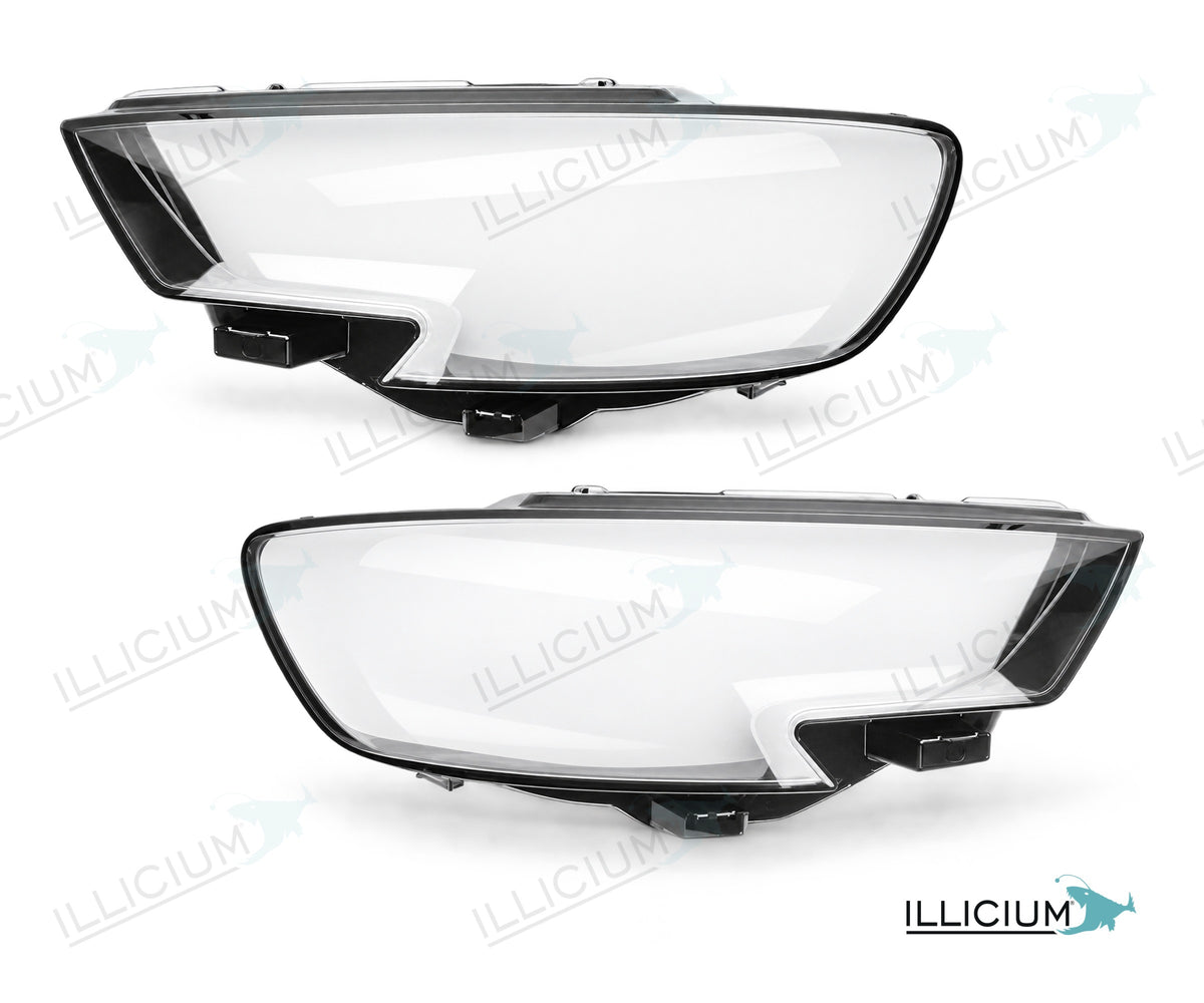 Audi A3 8V Facelift – Streuscheiben Paar links und rechts, Produktillustration mit ILLICIUM-Logo