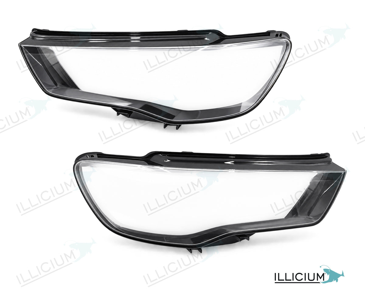 Audi A3 8V Vorfacelift – Streuscheiben Paar links und rechts, Produktillustration mit ILLICIUM-Logo