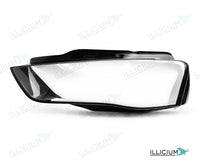 Audi A4 B8 Facelift – Streuscheiben links in Fahrtrichtung, Produktillustration mit ILLICIUM-Logo
