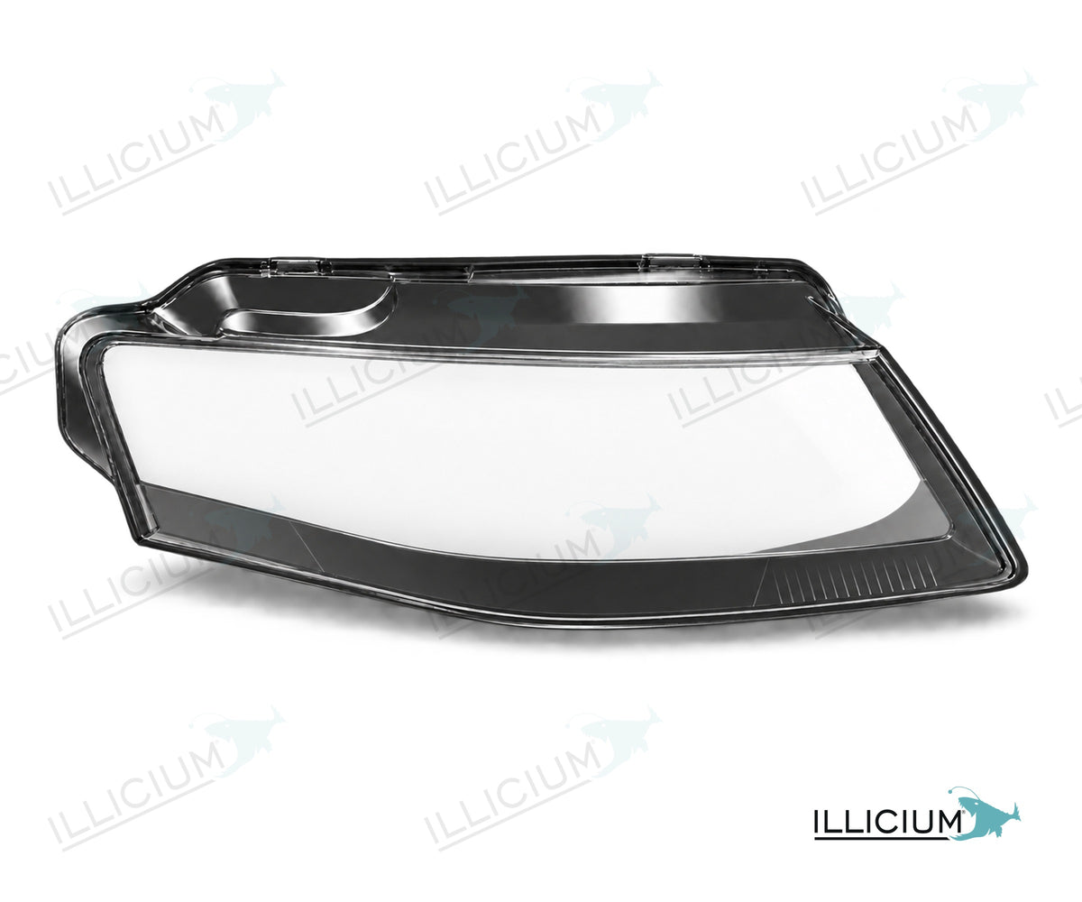 Audi A4 B8 Vorfacelift – Streuscheiben rechts in Fahrtrichtung, Produktillustration mit ILLICIUM-Logo