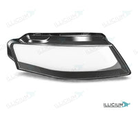 Audi A4 B8 Vorfacelift – Streuscheiben rechts in Fahrtrichtung, Produktillustration mit ILLICIUM-Logo
