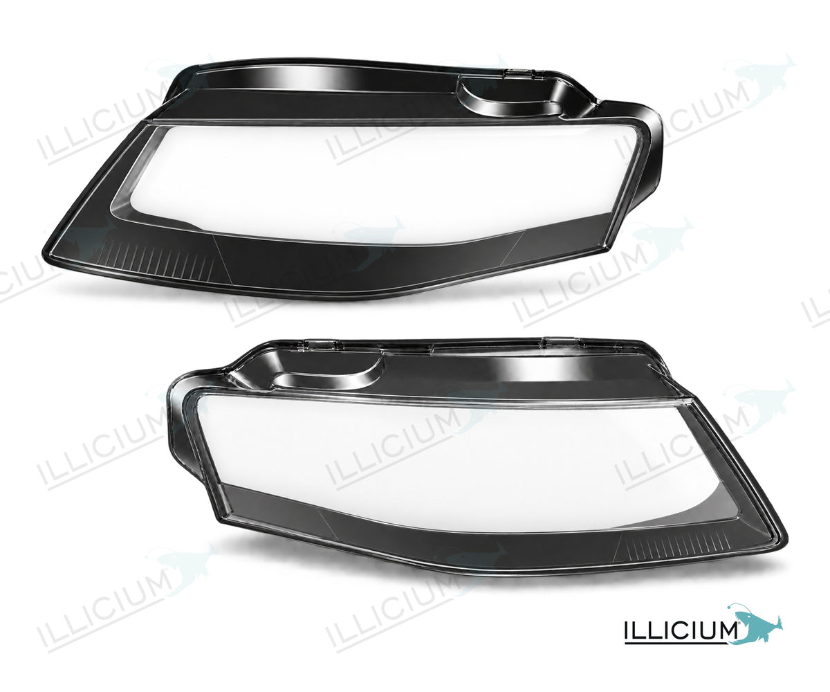 Audi A4 B8 Vorfacelift – Streuscheiben Paar links und rechts, Produktillustration mit ILLICIUM-Logo