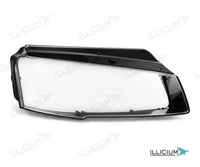 Audi A8 D4 Facelift – Streuscheiben rechts in Fahrtrichtung, Produktillustration mit ILLICIUM-Logo