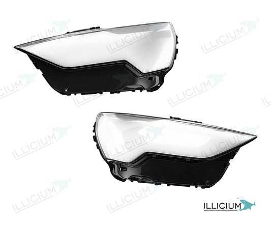 Audi Q3-F3 – Streuscheiben Paar links und rechts, Produktillustration mit ILLICIUM-Logo