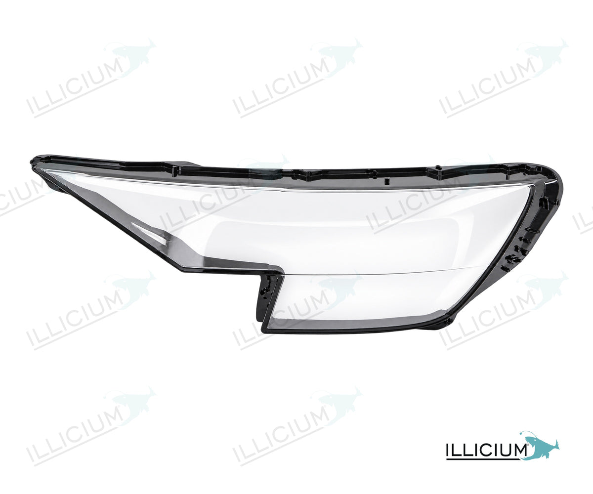 Audi Q8 Vorfacelift – Streuscheiben links in Fahrtrichtung, Produktillustration mit ILLICIUM-Logo