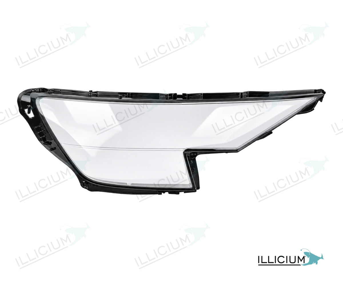 Audi Q8 Vorfacelift – Streuscheiben rechts in Fahrtrichtung, Produktillustration mit ILLICIUM-Logo