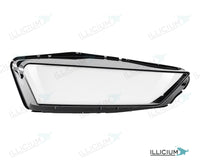 Audi R8 4S 2015–2024 – Streuscheiben rechts in Fahrtrichtung, Produktillustration mit ILLICIUM-Logo