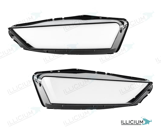 Audi R8 4S 2015–2024 – Streuscheiben Paar links und rechts, Produktillustration mit ILLICIUM-Logo