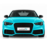 Audi RS5 8T – Frontansicht in Türkis Metallic mit ILLICIUM-Kennzeichen