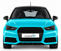 Audi S1 8X – Facelift-Front in Türkis Metallic mit ILLICIUM-Kennzeichen