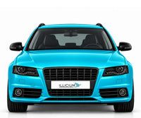Audi S4 B8 Vorfacelift – Frontansicht in Türkis Metallic mit ILLICIUM-Kennzeichen