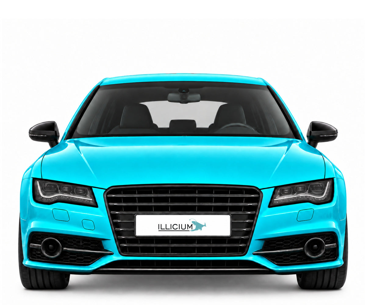 Audi S7 C7 Vorfacelift – Frontansicht in Türkis Metallic mit ILLICIUM-Kennzeichen