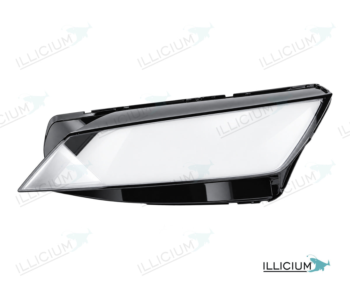 Audi TT FV/8S 2014–2023 – Streuscheiben links in Fahrtrichtung, Produktillustration mit ILLICIUM-Logo