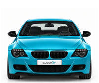 BMW E63 / E64 · LCI – M6 Coupé · Xenon · Ausführung 2009, Frontansicht in Türkis Metallic mit schwarzen Anbauteilen und ILLICIUM-Kennzeichen