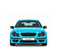 CL203 · Sportcoupé · Facelift – Fahrzeugillustration in Türkis Metallic, schwarze Anbauteile, neutrale Emblemform und ILLICIUM-Kennzeichen