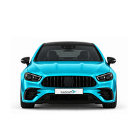 C238-FL · E53 AMG Coupé · Facelift – Fahrzeugillustration in Türkis Metallic, schwarze Anbauteile, neutrale Emblemform und ILLICIUM-Kennzeichen