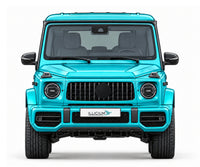 W463A · G63 AMG · 2018–2024 – Fahrzeugillustration in Türkis Metallic, schwarze Anbauteile, neutrale Emblemform und ILLICIUM-Kennzeichen
