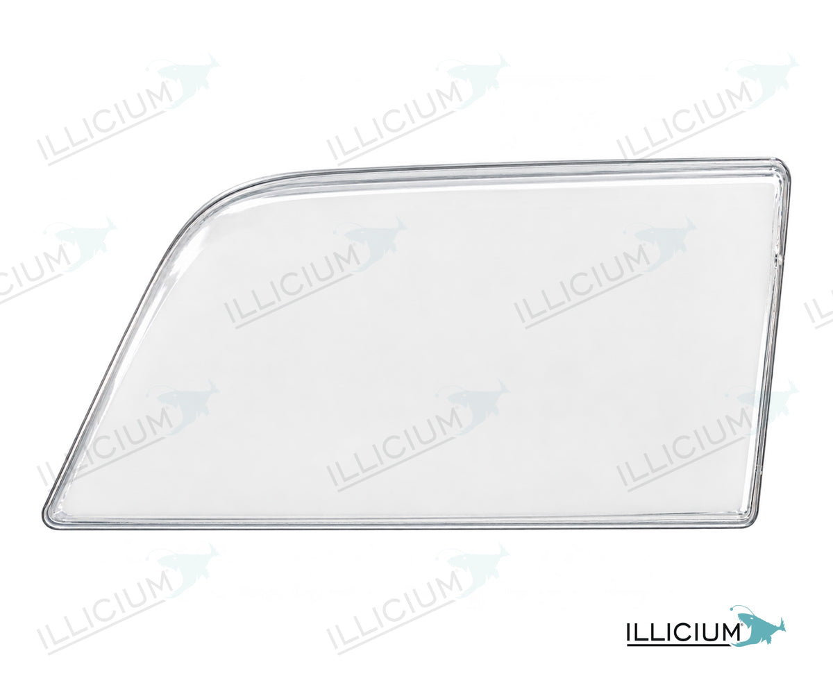 C-Klasse W202 · Clear-Aftermarket LENH-BZ071 – Scheinwerferglas links in Fahrtrichtung, Produktillustration mit ILLICIUM-Logo