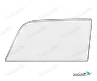 C-Klasse W202 · Clear-Aftermarket LENH-BZ071 – Scheinwerferglas links in Fahrtrichtung, Produktillustration mit ILLICIUM-Logo