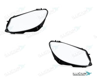 C-Klasse W205 · Facelift – Scheinwerferglas Paar, links und rechts in Fahrtrichtung, Produktillustration mit ILLICIUM-Logo