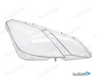 E-Klasse C207 · Vorfacelift – Scheinwerferglas rechts in Fahrtrichtung, Produktillustration mit ILLICIUM-Logo