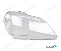 GL X164 – Scheinwerferglas rechts in Fahrtrichtung, Produktillustration mit ILLICIUM-Logo
