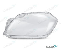 GL X166 · Vorfacelift – Scheinwerferglas links in Fahrtrichtung, Produktillustration mit ILLICIUM-Logo