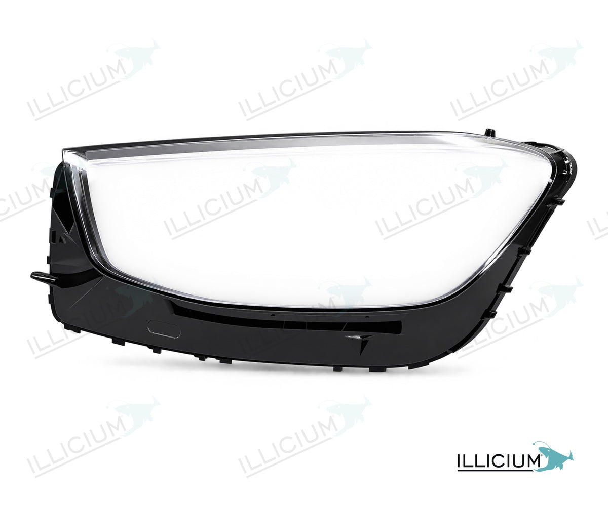 GLC X253 · Facelift – Scheinwerferglas links in Fahrtrichtung, Produktillustration mit ILLICIUM-Logo