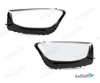 GLC X253 · Facelift – Scheinwerferglas Paar, links und rechts in Fahrtrichtung, Produktillustration mit ILLICIUM-Logo