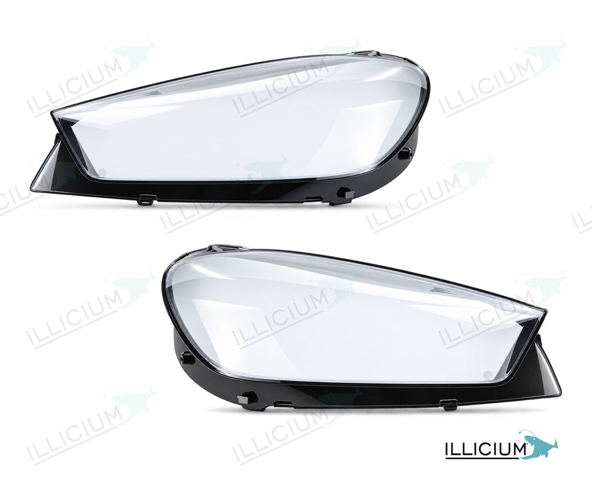 GLE V167 · Vorfacelift – Scheinwerferglas Paar, links und rechts in Fahrtrichtung, Produktillustration mit ILLICIUM-Logo