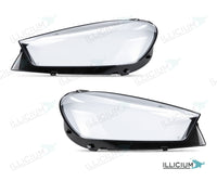 GLE V167 · Vorfacelift – Scheinwerferglas Paar, links und rechts in Fahrtrichtung, Produktillustration mit ILLICIUM-Logo