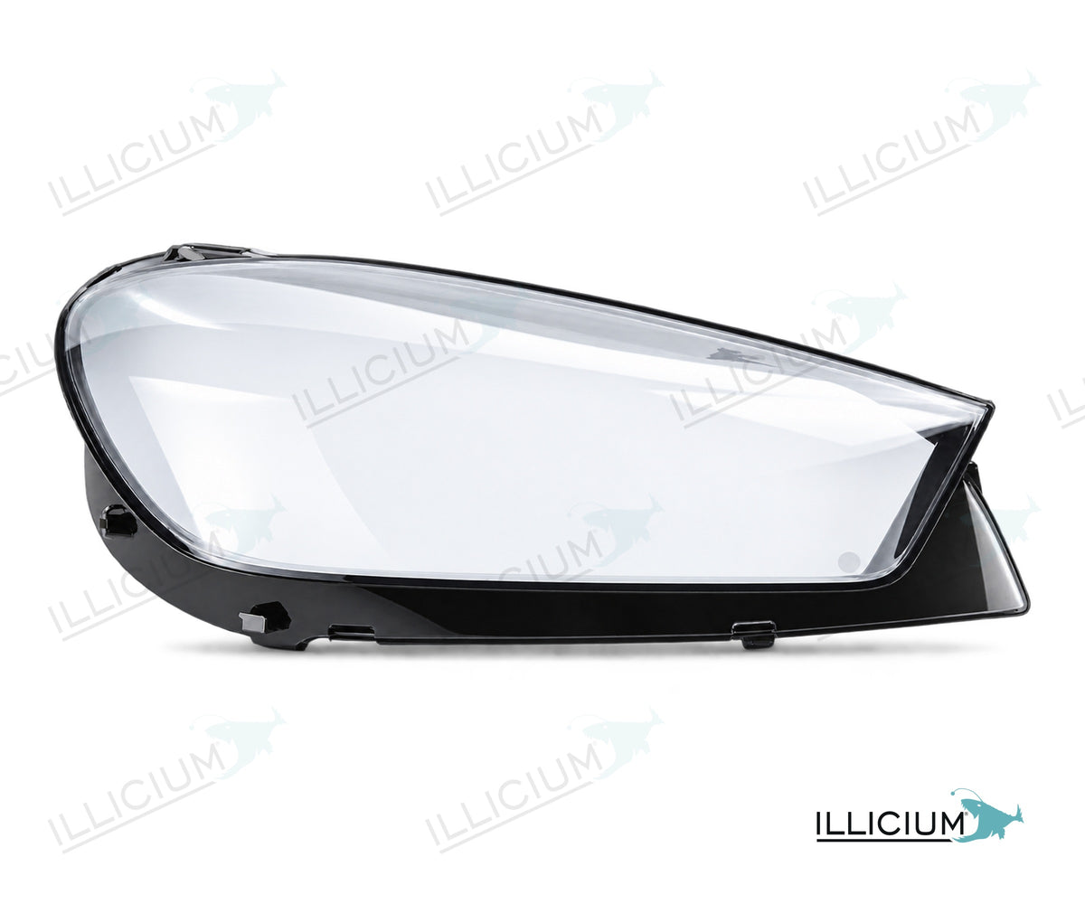 GLE V167 · Vorfacelift – Scheinwerferglas rechts in Fahrtrichtung, Produktillustration mit ILLICIUM-Logo