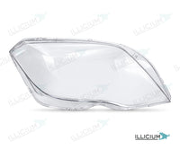 GLK X204 · Facelift – Scheinwerferglas rechts in Fahrtrichtung, Produktillustration mit ILLICIUM-Logo