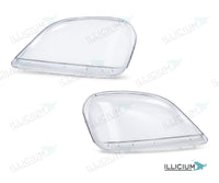 ML W164 · Vorfacelift – Scheinwerferglas Paar, links und rechts in Fahrtrichtung, Produktillustration mit ILLICIUM-Logo