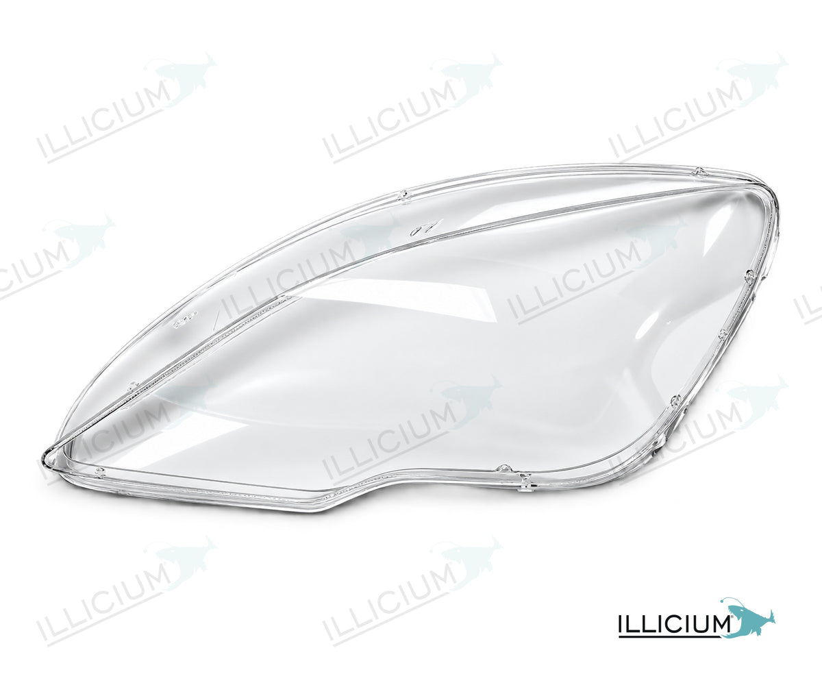 R-Klasse W251 · Facelift – Scheinwerferglas links in Fahrtrichtung, Produktillustration mit ILLICIUM-Logo