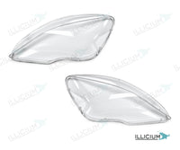 R-Klasse W251 · Facelift – Scheinwerferglas Paar, links und rechts in Fahrtrichtung, Produktillustration mit ILLICIUM-Logo