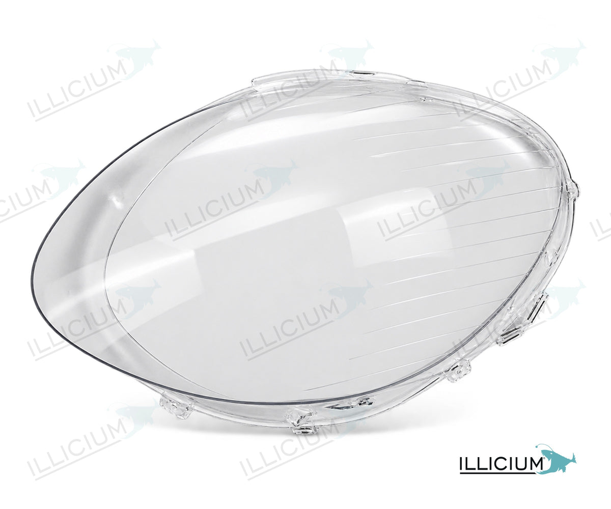R-Klasse W251 · Vorfacelift – Scheinwerferglas links in Fahrtrichtung, Produktillustration mit ILLICIUM-Logo